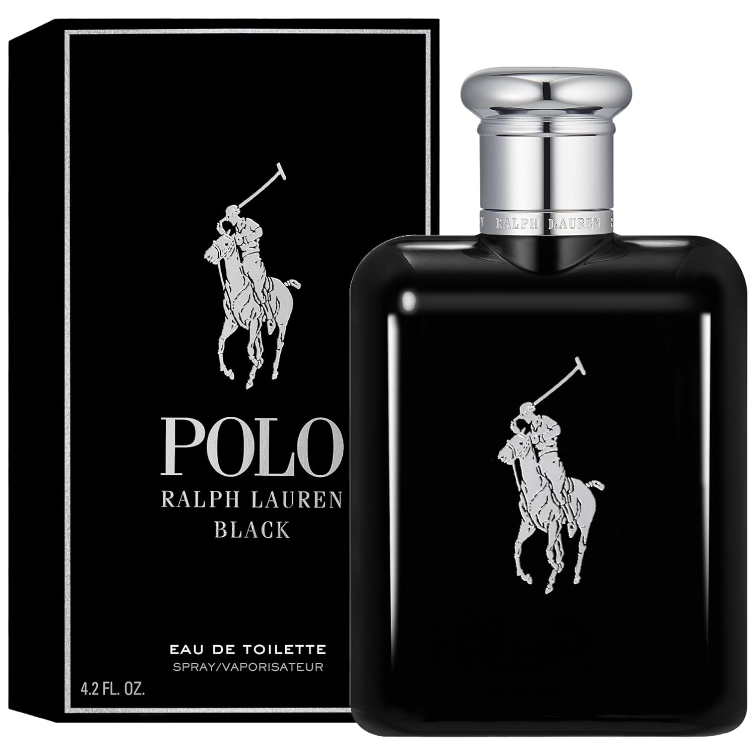 Ralph Lauren - Polo Black - Eau de Toilette - Men's Cologne - Woody & Fresh - With Patchouli, Sandalwood, and Mandarin - Medium Intensity