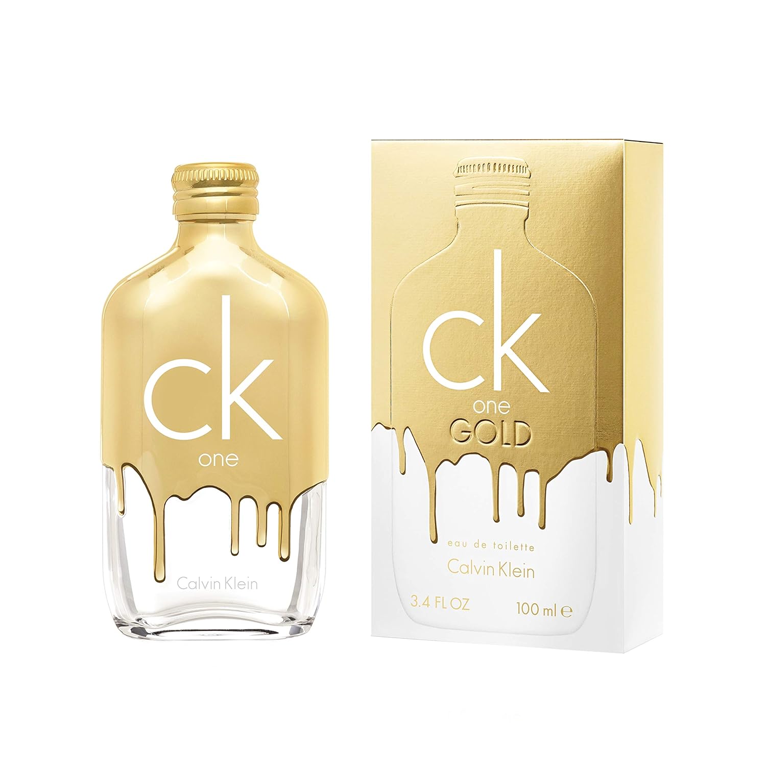 Calvin Klein CK One Gold Eau de Toilette – Woody Unisex Cologne – With Notes of Bergamot, Fig, Neroli & Guaiac Wood – Long Lasting Fragrance