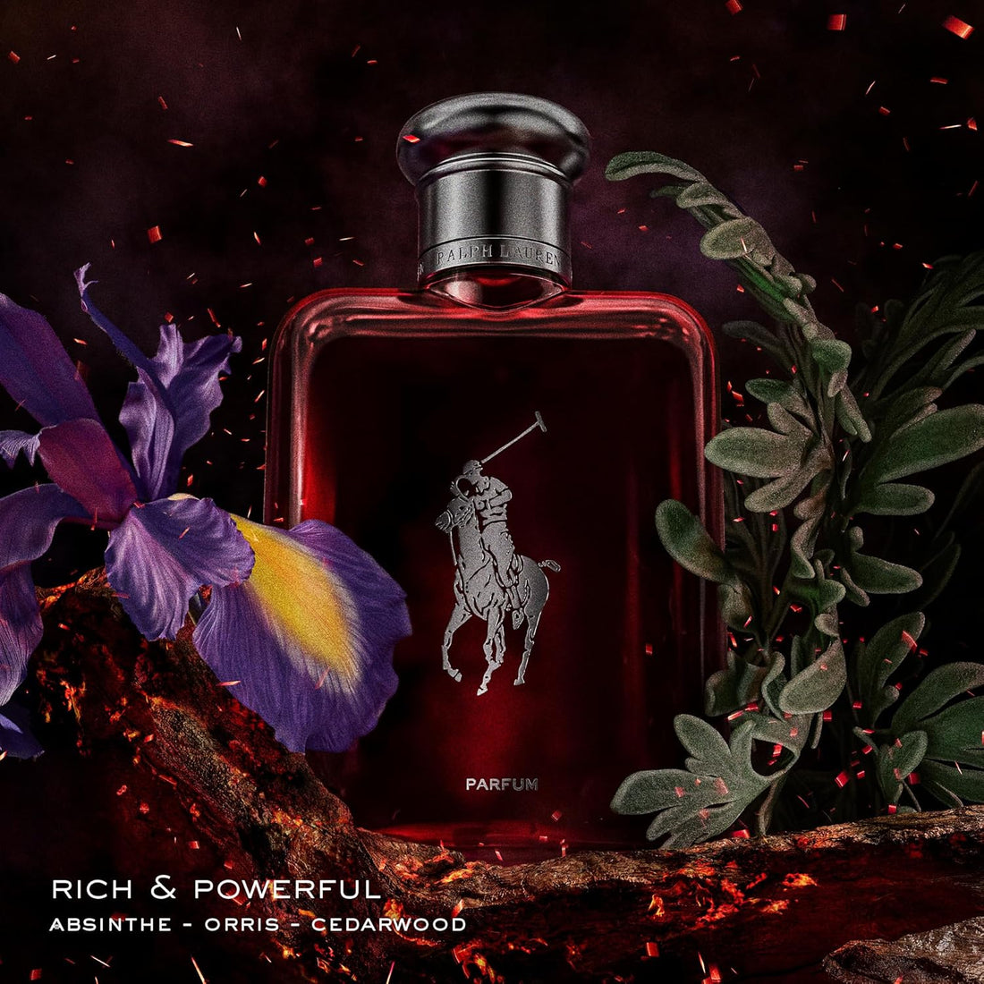 Ralph Lauren - Polo Red - Parfum - Men's Cologne - Ambery & Woody - With Absinthe, Cedarwood, and Musk - Intense Fragrance